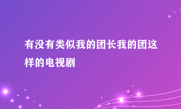 有没有类似我的团长我的团这样的电视剧