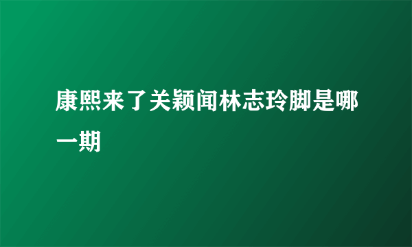 康熙来了关颖闻林志玲脚是哪一期