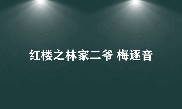 红楼之林家二爷 梅逐音