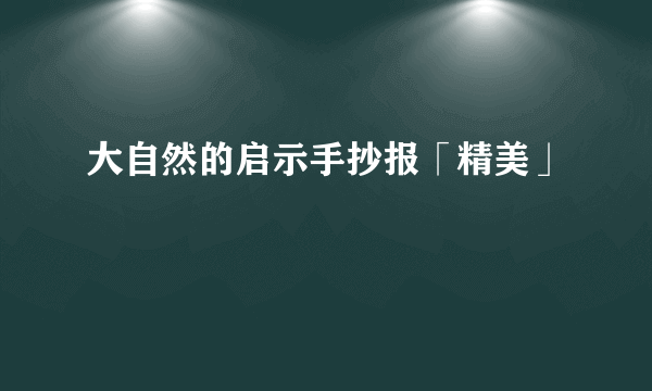 大自然的启示手抄报「精美」