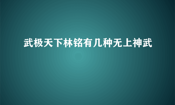 武极天下林铭有几种无上神武