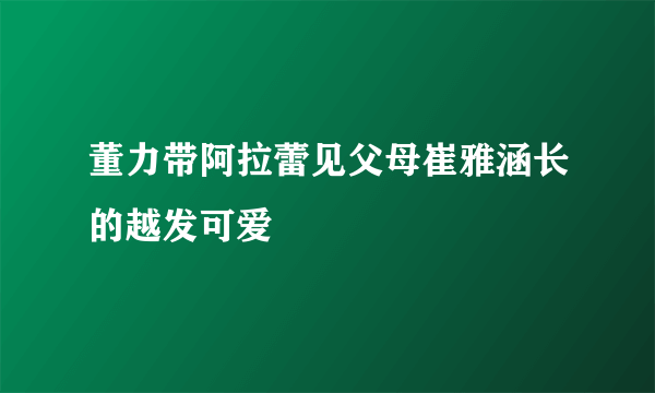 董力带阿拉蕾见父母崔雅涵长的越发可爱