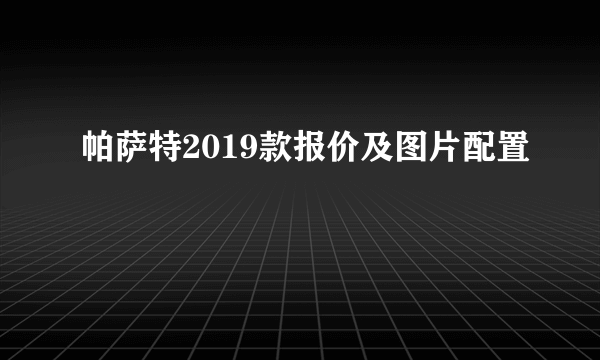 帕萨特2019款报价及图片配置