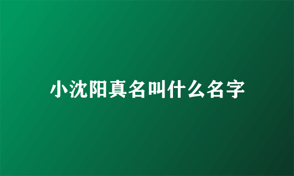 小沈阳真名叫什么名字