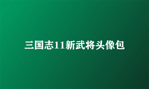 三国志11新武将头像包