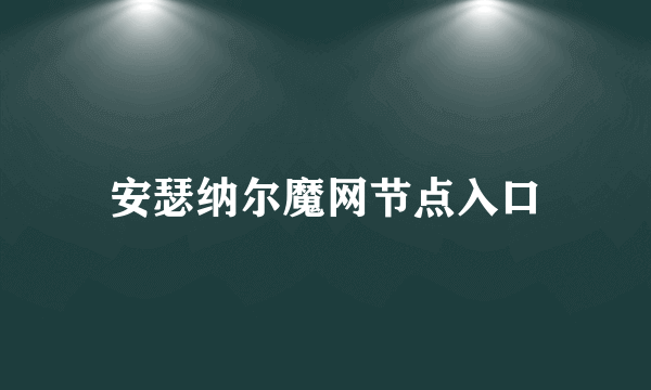 安瑟纳尔魔网节点入口