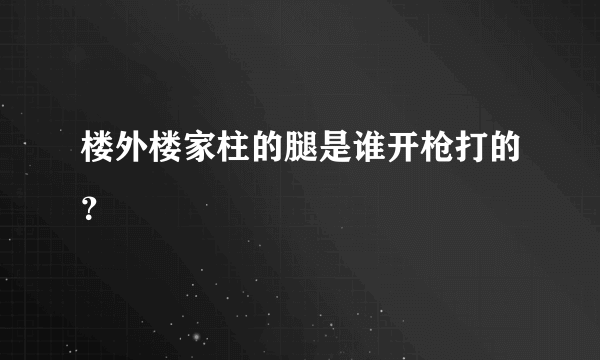 楼外楼家柱的腿是谁开枪打的？