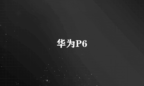 华为P6