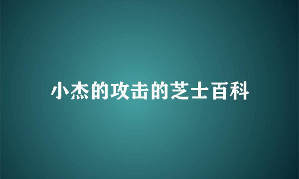 小杰的攻击的芝士百科