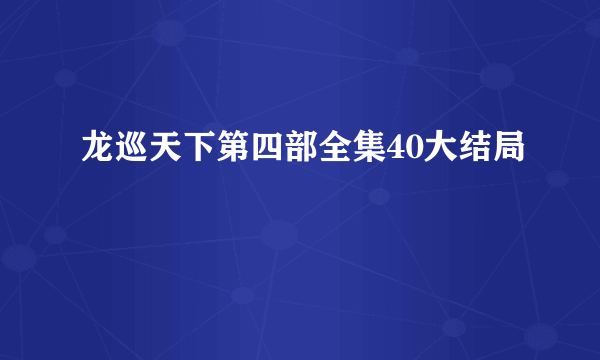 龙巡天下第四部全集40大结局