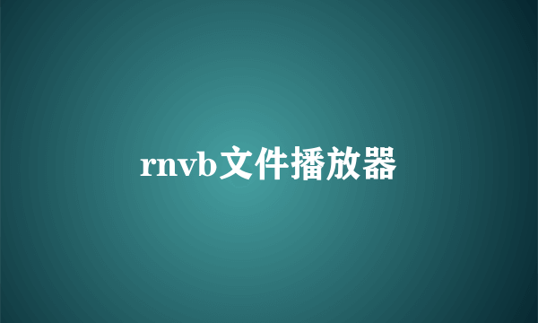 rnvb文件播放器