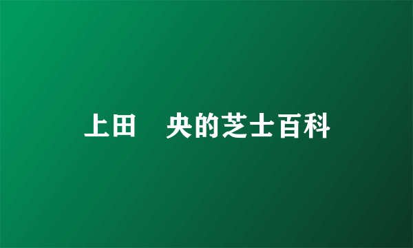 上田眞央的芝士百科