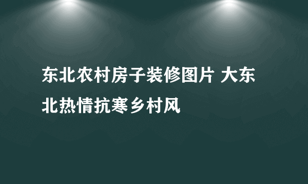 东北农村房子装修图片 大东北热情抗寒乡村风