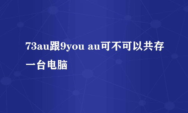 73au跟9you au可不可以共存一台电脑