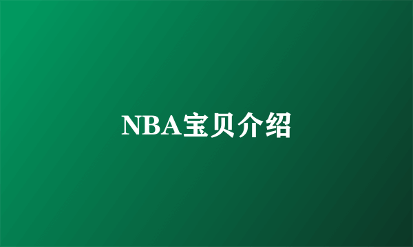 NBA宝贝介绍