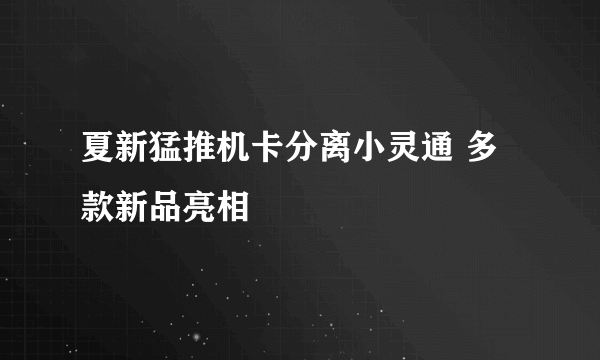 夏新猛推机卡分离小灵通 多款新品亮相