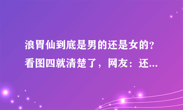 浪胃仙到底是男的还是女的？看图四就清楚了，网友：还能改回来吗？