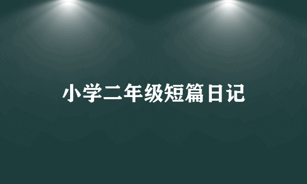 小学二年级短篇日记