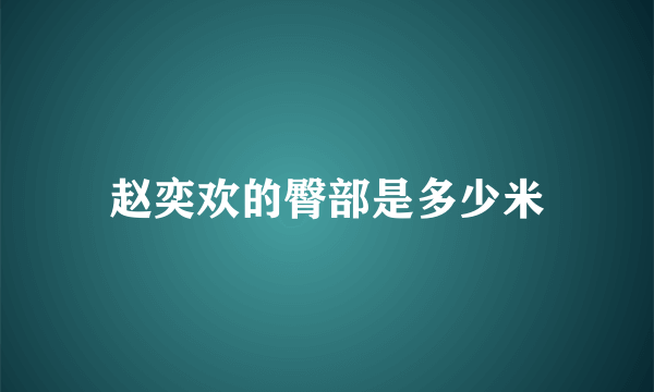 赵奕欢的臀部是多少米