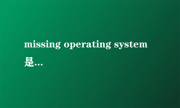 missing operating system是什么意思？