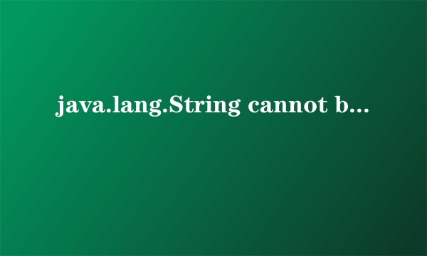 java.lang.String cannot be cast to