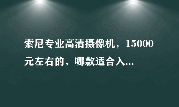 索尼专业高清摄像机，15000元左右的，哪款适合入手，行家推荐一下。