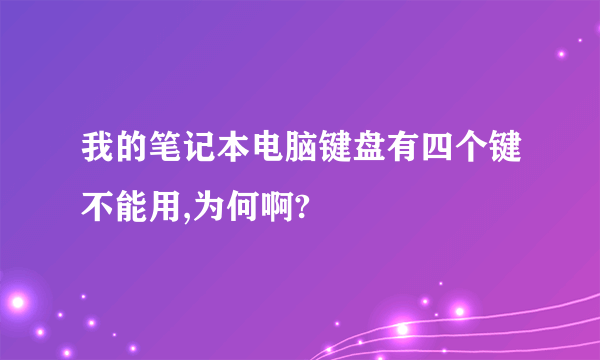 我的笔记本电脑键盘有四个键不能用,为何啊?