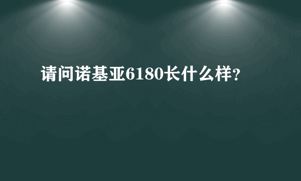 请问诺基亚6180长什么样？