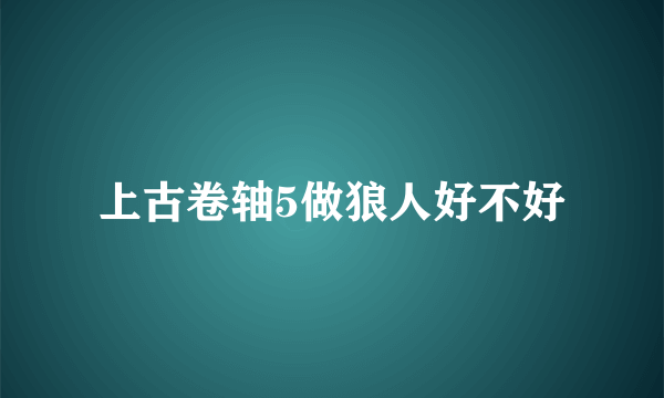 上古卷轴5做狼人好不好