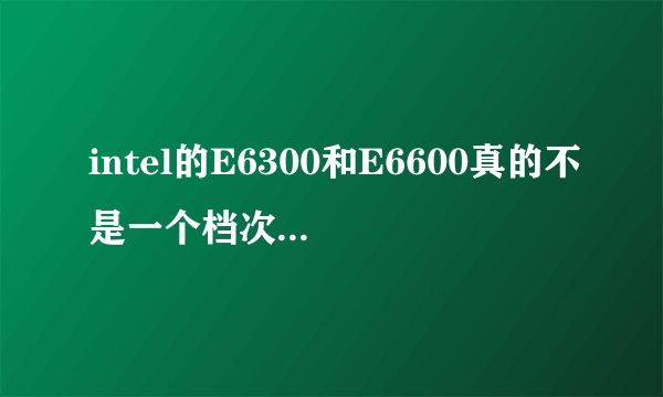 intel的E6300和E6600真的不是一个档次的吗？那6600和6700差别不大吧