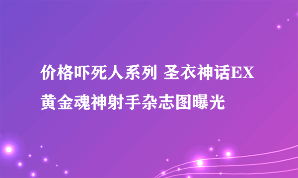 价格吓死人系列 圣衣神话EX黄金魂神射手杂志图曝光