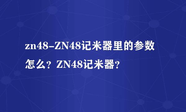 zn48-ZN48记米器里的参数怎么？ZN48记米器？