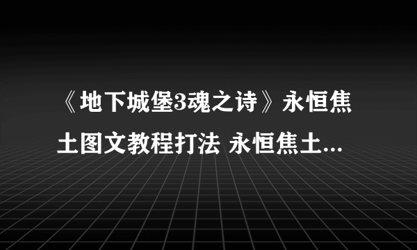 《地下城堡3魂之诗》永恒焦土图文教程打法 永恒焦土通关技巧攻略