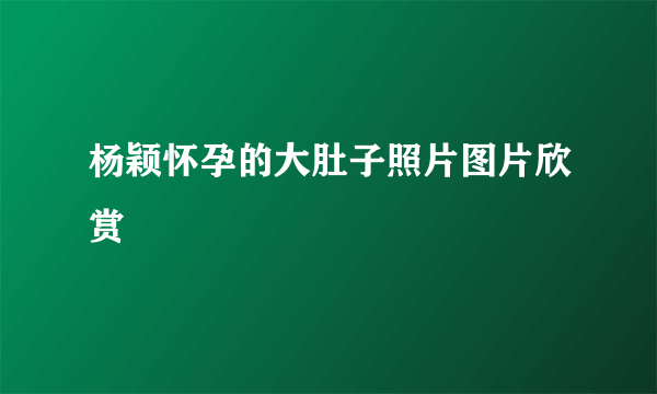 杨颖怀孕的大肚子照片图片欣赏