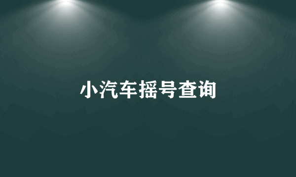 小汽车摇号查询