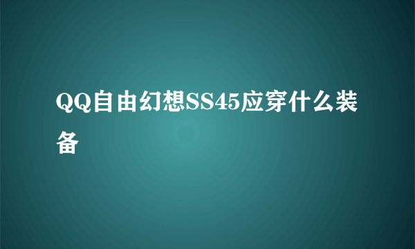 QQ自由幻想SS45应穿什么装备