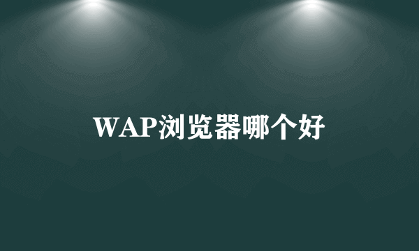 WAP浏览器哪个好