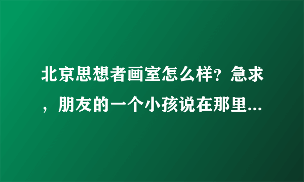 北京思想者画室怎么样？急求，朋友的一个小孩说在那里过了中央美院，有了解的吗？