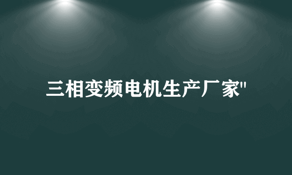 三相变频电机生产厂家