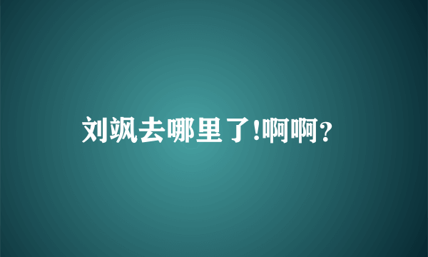 刘飒去哪里了!啊啊？