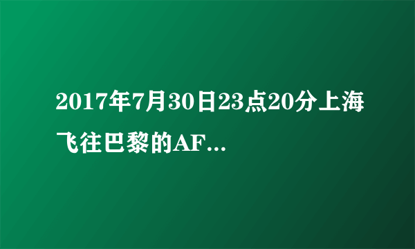 2017年7月30日23点20分上海飞往巴黎的AF111飞机是何机型