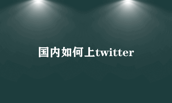 国内如何上twitter