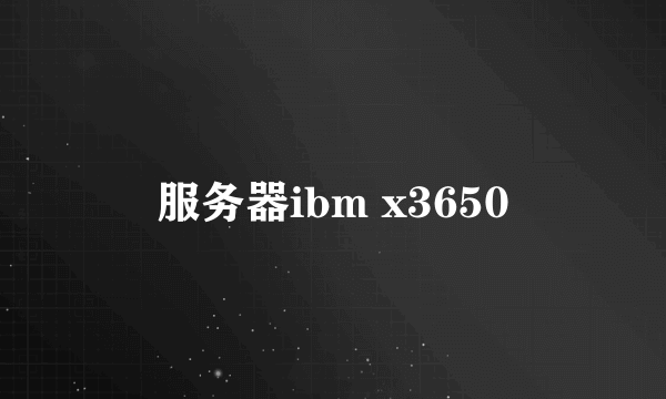 服务器ibm x3650