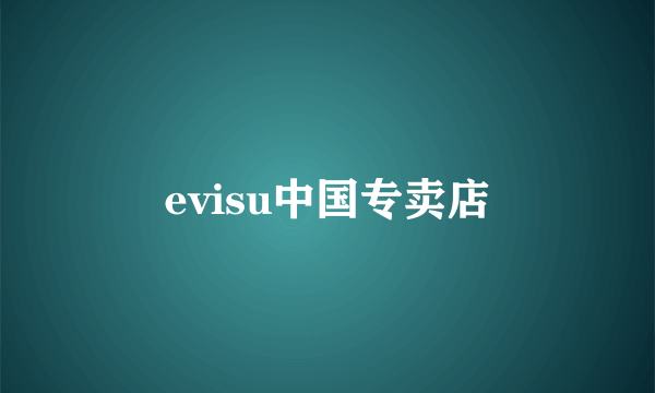 evisu中国专卖店