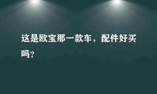 这是欧宝那一款车，配件好买吗？