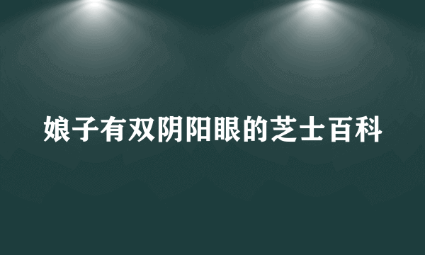 娘子有双阴阳眼的芝士百科