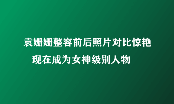 袁姗姗整容前后照片对比惊艳   现在成为女神级别人物