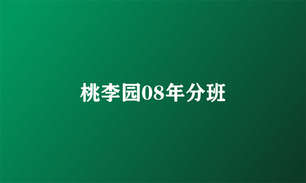 桃李园08年分班