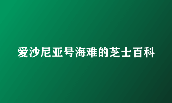 爱沙尼亚号海难的芝士百科