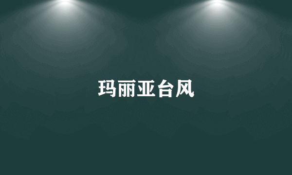 玛丽亚台风